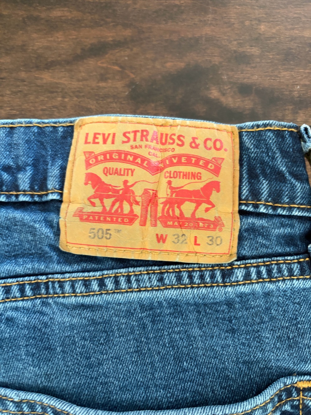Levi's Men's Straight Jeans - Blue Denim - Picture 3 of 4